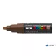 Dekormarker, 8 mm, vágott, UNI "Posca PC-8K", barna