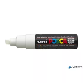   Dekormarker, 8 mm, vágott, UNI 'Posca PC-8K', fehér