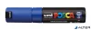 Dekormarker, 8 mm, vágott, UNI "Posca PC-8K", kék
