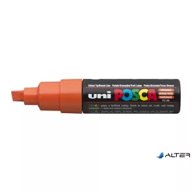   Dekormarker, 8 mm, vágott, UNI "Posca PC-8K", narancssárga