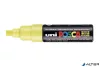 Dekormarker, 8 mm, vágott, UNI "Posca PC-8K", sárga
