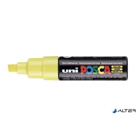   Dekormarker, 8 mm, vágott, UNI "Posca PC-8K", sárga