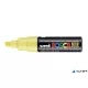 Dekormarker, 8 mm, vágott, UNI "Posca PC-8K", sárga