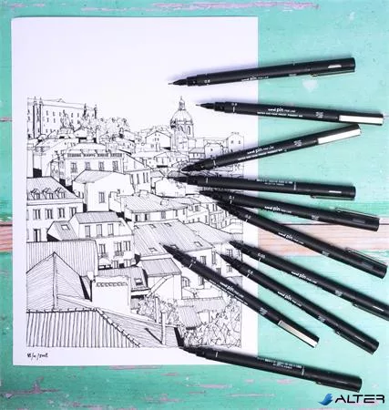 Rajzmarker, 1 mm, UNI PIN, fekete