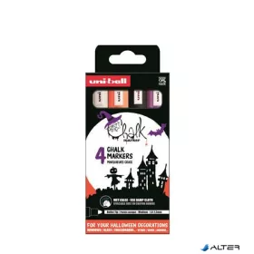   Krétamarker készlet, 1,8-2,5 mm, UNI "PWE-5M","Halloween", 4 különböző szín