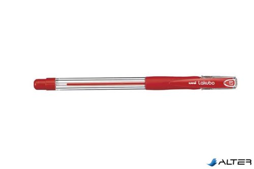 Golyóstoll, 0,3 mm, kupakos, UNI "SG-100 Lakubo", piros