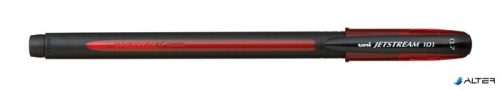Golyóstoll, 0,3 mm, kupakos, UNI "SX-101 Jetstream", piros