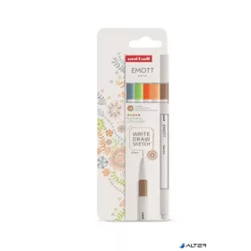   Tűfilc készlet, 0,4 mm, UNI "Emott Natural", 5 különböző szín