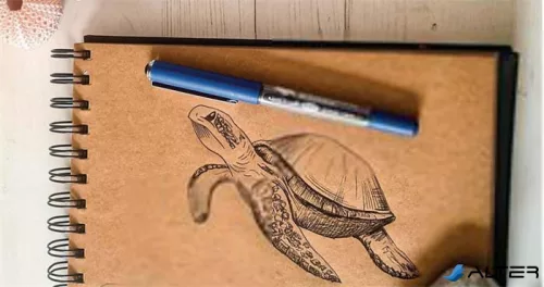 Rollertoll, 0,5 mm, UNI "UB-157 Ocean Care", fekete