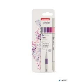   Tűfilc készlet, 0,4 mm, UNI "Emott Floral", 5 különböző szín
