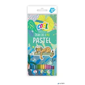   Színes ceruza készlet, kerek, COOL BY VICTORIA "Pastel", 12 pasztell szín