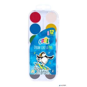 Vízfesték, 12 szín, 24 mm, COOL BY VICTORIA