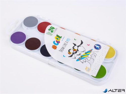 Vízfesték, 24 szín, 24 mm, COOL BY VICTORIA