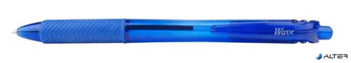 Golyóstoll, 0,7 mm, nyomógombos, VICTORIA OFFICE, „Wave”, kék