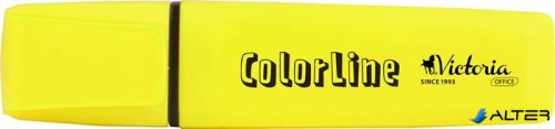 Szövegkiemelő, 1-5 mm, VICTORIA OFFICE, "ColorLine", sárga