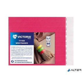   Karszalag, 3/4", tyvek, neon rózsaszín, VICTORIA OFFICE