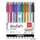 Zseléstoll készlet, 0,33 mm, kupakos, ZEBRA "Doodler'z Glitter", 10 csillogó vegyes szín