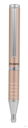 Golyóstoll, 0,24 mm, teleszkópos, rose gold színű tolltest, ZEBRA "SL-F1", kék