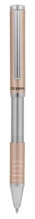 Golyóstoll, 0,24 mm, teleszkópos, rose gold színű tolltest, ZEBRA "SL-F1", kék