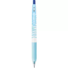   Zseléstoll, 0,33 mm, nyomógombos, csíkos test, ZEBRA "Sarasa Clip Pastel", pasztellkék