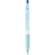 Zseléstoll, 0,33 mm, nyomógombos, csíkos test, ZEBRA "Sarasa Clip Pastel", pasztellkék