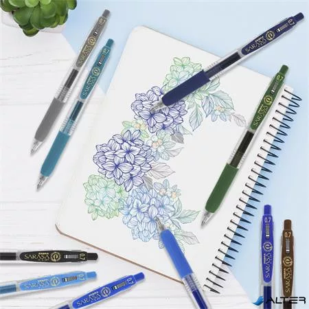 Zseléstoll, 0,33 mm, nyomógombos, ZEBRA "Sarasa Clip", világoskék