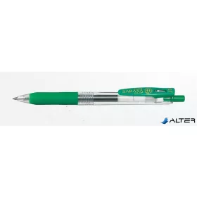   Zseléstoll, 0,37 mm, nyomógombos, ZEBRA "Sarasa Clip", zöld