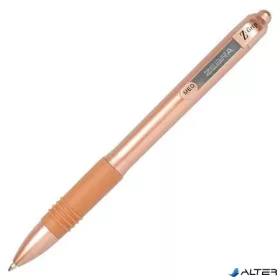   Golyóstoll, 0,27 mm, nyomógombos, ZEBRA "Z-Grip Smooth Rose Gold", kék