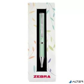   Golyóstoll, 0,24 mm, teleszkópos, pisztáciazöld tolltest, ZEBRA "SL-F1", kék