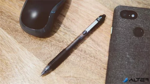 Golyóstoll, 0,27 mm, nyomógombos, ZEBRA "Z-Grip", fekete