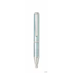  Golyóstoll, 0,24 mm, teleszkópos, metál világoskék tolltest, ZEBRA "SL-F1", kék