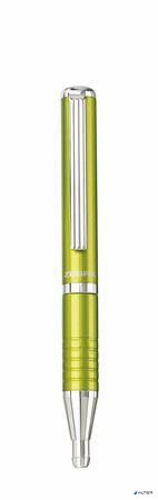 Golyóstoll, 0,24 mm, teleszkópos, tea zöld színű tolltest, ZEBRA 'SL-F1', kék