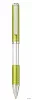 Golyóstoll, 0,24 mm, teleszkópos, tea zöld színű tolltest, ZEBRA "SL-F1", kék