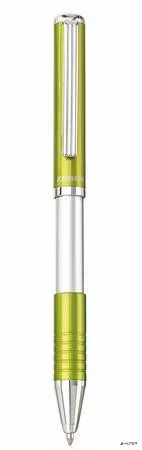 Golyóstoll, 0,24 mm, teleszkópos, tea zöld színű tolltest, ZEBRA "SL-F1", kék
