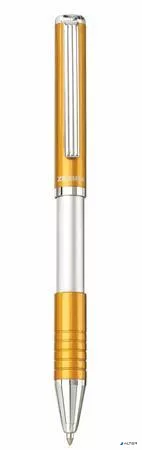 Golyóstoll, 0,24 mm, teleszkópos, arany színű tolltest, ZEBRA "SL-F1", kék