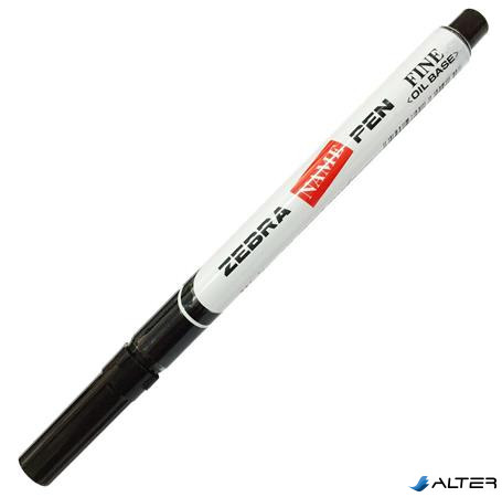 Alkoholos marker, 1,5 mm, kúpos, ZEBRA 'Name Pen Fine', fekete