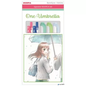   Írószer készlet, ZEBRA "Manga Set, One Umbrella", 5 darabos