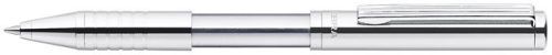 Golyóstoll, 0,24 mm, teleszkópos, ezüst színű tolltest, ZEBRA 'SL-F1', kék