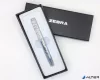 Golyóstoll, 0,24 mm, teleszkópos, ezüst színű tolltest, ZEBRA "SL-F1", kék