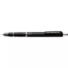 Nyomósirón, 0,5 mm, ZEBRA "DelGuard", fekete