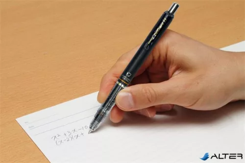 Nyomósirón, 0,5 mm, ZEBRA "DelGuard", fekete