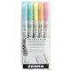 Szövegkiemelő készlet, 1,4/4,0 mm, kétvégű, ZEBRA 'Mildliner Fluorescent', 5 szín
