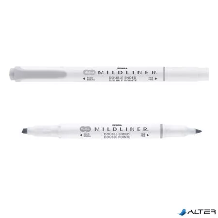 Szövegkiemelő, 1,0/3,5 mm, kétvégű ZEBRA 'Mildliner Cool & Refined' szürke