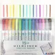 Szövegkiemelő készlet, 1,4/4 mm, kétvégű, ZEBRA "Mildliner Highlighter", 15 különböző szín