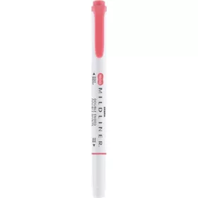   Szövegkiemelő, 1,0/3,5 mm, kétvégű ZEBRA 'Mildliner Cool & Refined' piros