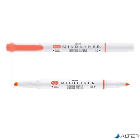 Szövegkiemelő, 1,0/3,5 mm, kétvégű ZEBRA 'Mildliner Cool & Refined' piros