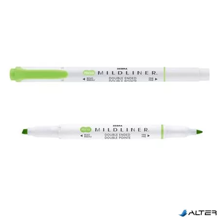 Szövegkiemelő, 1,0/3,5 mm, kétvégű ZEBRA "Mildliner Cool & Refined" zöld