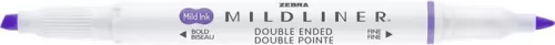 Szövegkiemelő, 1,0/3,5 mm, kétvégű ZEBRA 'Mildliner Cool & Refined' lila