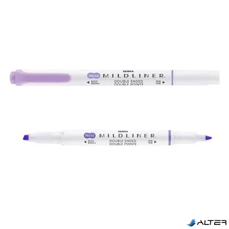 Szövegkiemelő, 1,0/3,5 mm, kétvégű ZEBRA 'Mildliner Cool & Refined' lila