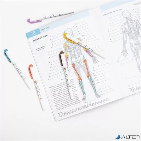 Szövegkiemelő, 1,0/3,5 mm, kétvégű, ZEBRA "Mildliner Warm", füstkék